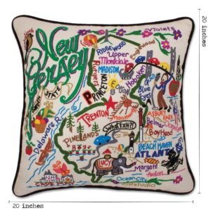 Catstudio New Jersey Embroidered Decorative Throw Pillow