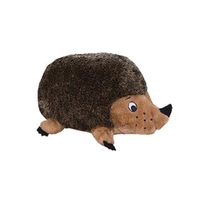 outward hound hedgehogz squeaky dog toy – cuddly soft toy for dogs - durable plush fluffy toy for awesome pets, lg, model:32022, brown, medium