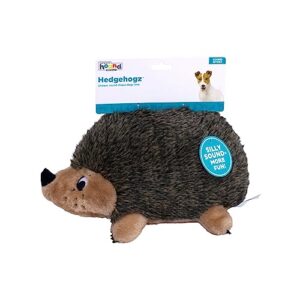 Outward Hound Hedgehogz Squeaky Dog Toy – Cuddly Soft Toy for Dogs - Durable Plush Fluffy Toy for Awesome Pets, LG, Model:32022, Brown, Medium