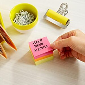 Post-it Notes, 2x2 in, 3 Cubes, America's #1 Favorite Sticky Notes, Assorted Colors, Recyclable (2051-3PK)