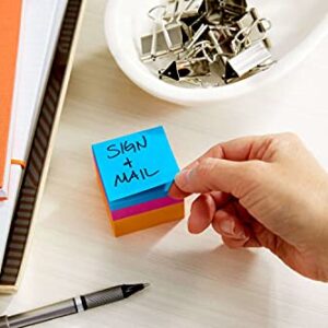 Post-it Notes, 2x2 in, 3 Cubes, America's #1 Favorite Sticky Notes, Assorted Colors, Recyclable (2051-3PK)