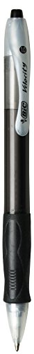 BIC Velocity Retractable Ballpoint Pen, Medium Point (1.0mm), Black, 12-Count