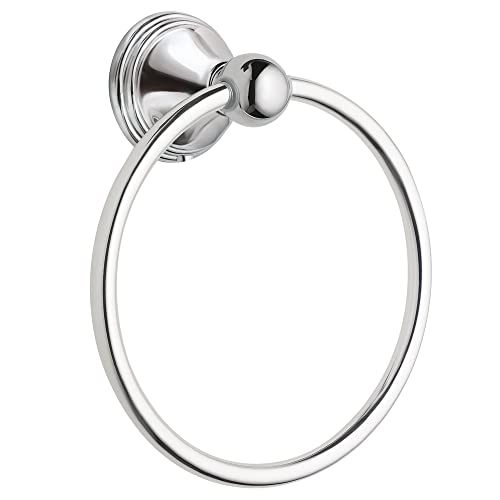 Moen Preston Collection Polished Chrome Bathroom Hand-Towel Ring, Wall Mounted Towel Holder, DN8486CH 7 Inch