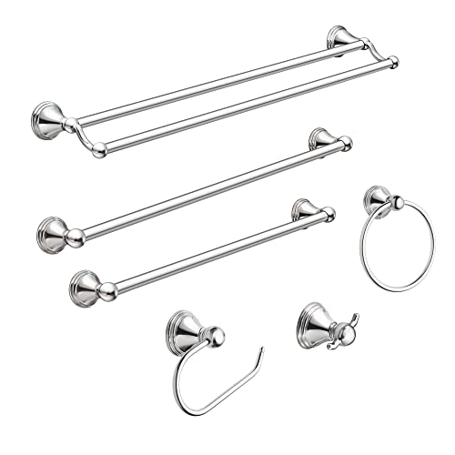 Moen Preston Collection Polished Chrome Bathroom Hand-Towel Ring, Wall Mounted Towel Holder, DN8486CH 7 Inch