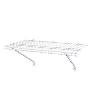 closetmaid wire shelf kit with hardware, 2 ft. wide, for pantry, closet, laundry, white vinyl finish
