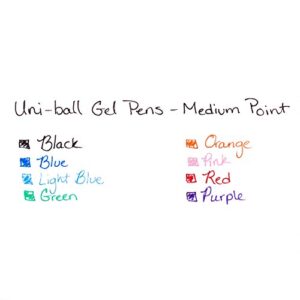 Uni-Ball 69054 Gel Stick Pens, Medium Point, Black Ink, 12-Count