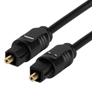 startech.com 10 ft. (3 m) digital optical audio cable - toslink digital optical spdif - ultra-thin - male/male (thintos10), black
