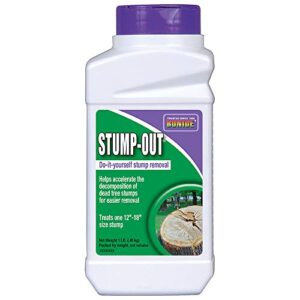bonide stump-out granules, do-it-yourself at home stump removal pellets, 1 lb. fast-acting formula for outdoor use