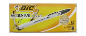 bic accountant fine point pen, dozen, bicaf11bk