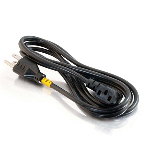 C2G 03152 18 AWG Universal 90 Degree Power Cord With 3 Pin Connector, 6 Feet (1.82 Meters), Black