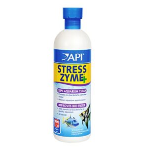 api stress zyme freshwater and saltwater aquarium cleaning solution 16-ounce bottle