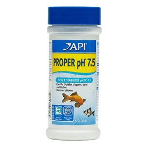 api proper ph 7.5 freshwater aquarium water ph stabilizer 9.2-ounce container, proper ph 7.5 pwdr jar-small