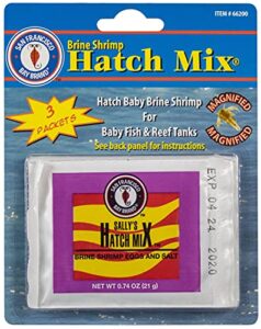 san francisco bay brand brine shrimp hatch mix, 3 x 0.74-ounce (21 gram) pouches