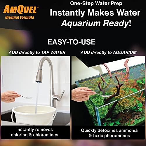 Kordon AMQUEL One-Step Aquarium Water Conditioner - Removes Chlorine & Chloramines Fast, Detoxifies Ammonia, for Freshwater & Saltwater Aquariums, 16-Ounces