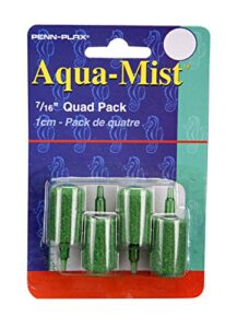penn-plax as6q 4-pack aqua mist air stone cylinder aerator for fish tank | easy to install to your pump | aerates your tank