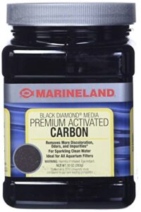 marineland black diamond premium activated carbon 10 ounces, filter media for aquariums, blacks & grays