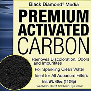 MarineLand Diamond Media Premium Activated Carbon, Blacks & Grays, 40-Ounce (PA0373)