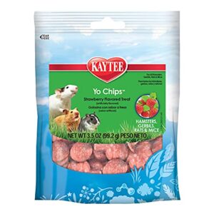 Kaytee Fiesta Strawberry Flavor Yogurt Chips For Small Animals, 3.5-Oz Bag