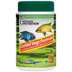ocean nutrition cichlid vegi flakes 5.5-ounces (154 grams) jar