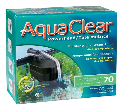 AquaClear 70 Powerhead, 400 Gallons per Hour, UL Listed