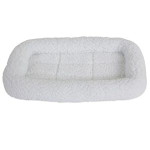 petmate snoozzy sheepskin bolster crate mat, for 19' crates,cream