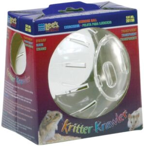 lee's kritter krawler mini exercise ball, 5-inch, plastic, clear