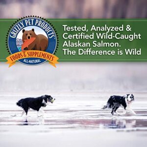Grizzly Wild Alaskan Salmon Oil Dog Food Supplement Omega 3 Fatty Acids, 16 oz