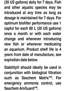 Seachem Stability Fish Tank Stabilizer - For Freshwater and Marine Aquariums, 16.9 Fl Oz (Pack of 1)