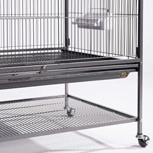 Prevue Hendryx F050 Pet Products Wrought Iron Flight Cage, X-Large, Hammertone Black