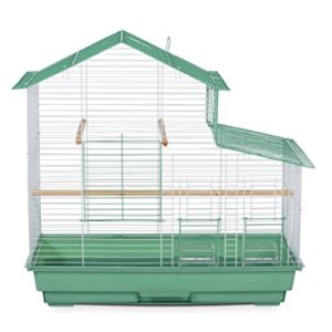 Prevue Pet Products SP41615-2 House Style Bird Cage, Small, Green