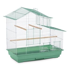 Prevue Pet Products SP41615-2 House Style Bird Cage, Small, Green