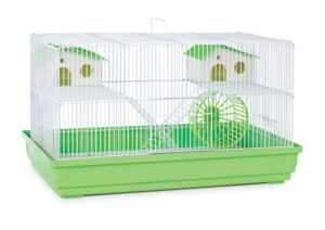 prevue hendryx sp2060g deluxe hamster and gerbil cage, lime green,11 inches
