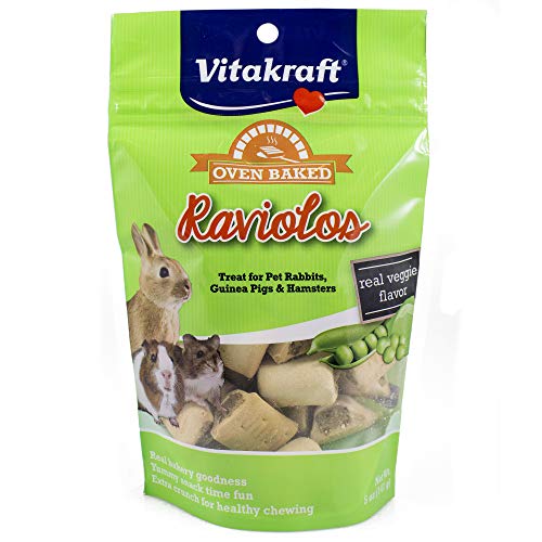 Vitakraft Raviolos Small Animal Treat - Made with Real Vegetables - For Rabbits, Guinea Pigs, and Hamsters Brown 5 Ounce (Pack of 1)