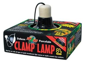 dlx porcelain clamp lamp (blk ul listed) 8.5