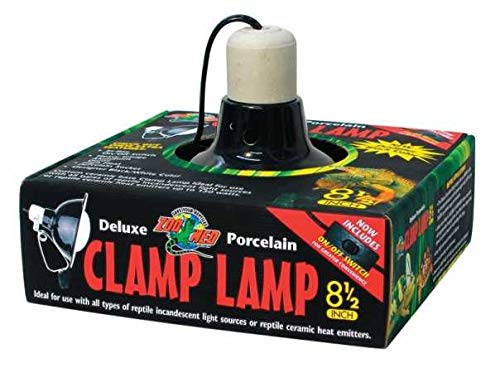 DLX Porcelain Clamp Lamp (Blk UL Listed) 8.5