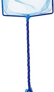 Marina 3-Inch Blue Fine Nylon Net with 10-Inch Handle, Aquarium Maintenance Tool, Blue, 11273