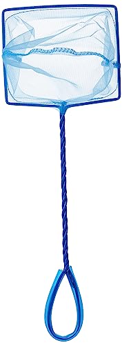 Marina 3-Inch Blue Fine Nylon Net with 10-Inch Handle, Aquarium Maintenance Tool, Blue, 11273