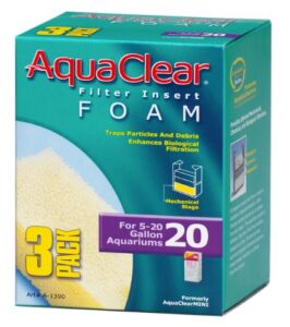 aquaclear 20-gallon foam inserts,white, 3-pack, a1390