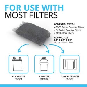 Fluval Carbon Filter Media for Aquariums, Premium Bituminous Carbon Inserts, 100-gram Nylon Bags, 3-Pack, A1440