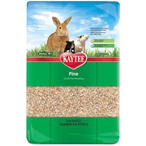 kaytee small animal pine bedding for pet guinea pigs, rabbits, hamsters, gerbils, and chinchillas, 113 liter