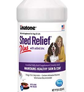 Lambert Kay Linatone Shed Relief Plus Dog and Cat Skin and Coat Liquid Supplement, 16 Ounces