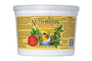 lafeber's classic nutri-berries pet bird food, made with non-gmo and human-grade ingredients, for cockatiels (4 lb)