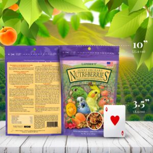 LAFEBER'S Sunny Orchard Nutri-Berries Pet Bird Food, Made with Non-GMO and Human-Grade Ingredients, for Cockatiels Conures Parakeets (Budgies) Lovebirds (Sunny Orchard 10 oz)