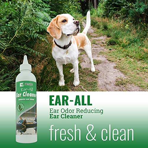 Kenic Ear Cleaner for Dogs, Cats, Pets - Wax, Odor, & Debris Remover, Keeps Ears Clean,Fresh & Healthy, Gentle Cleanser to Help Reduce Infection & Itching - Cruelty Free, Made in USA