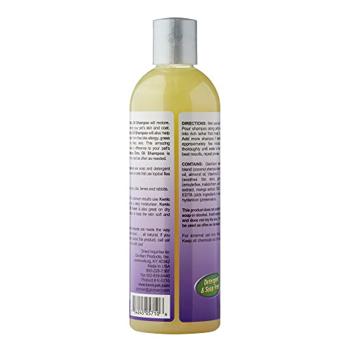 Kenic Kalaya Ultra Moisturizing & Restorative Emu Oil Pet Shampoo- Soap & Paraben Free- Made in USA- for Dogs and Cats