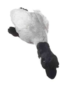 multipet canada goose migrator bird plush dog toy, gray, 16" (37762), all breed sizes