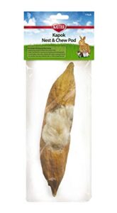 kaytee kapok nest & chew pods, 1 pack, 100528329, white