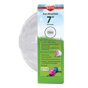 Kaytee 7" Clear Run-About Exercise Ball For Pet Hamsters & Gerbils