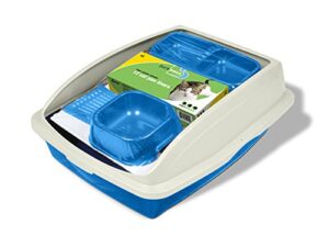 van ness kitten and cat starter kit, 5 piece set with high side litter box, water bowl, double feeder, litter scoop, litter box liners