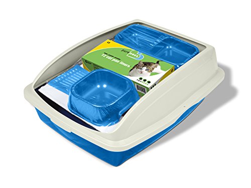 Van Ness Kitten And Cat Starter Kit, 5 Piece Set with High Side Litter Box, Water Bowl, Double Feeder, Litter Scoop, Litter Box Liners